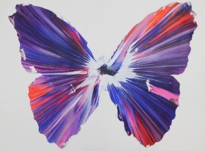 Damien Hirst Butterfly Spin Painting